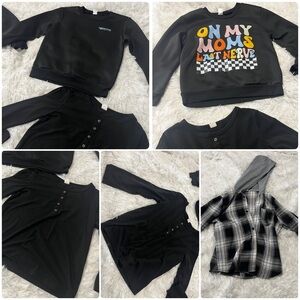 Long Sleeve Shirt Sweatshirt Hoodie Button Down Flannel Bundle (5) Boys/Kids 6y